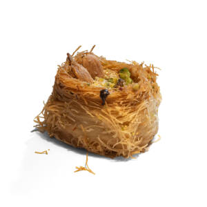 Nido de avellana y chocolate blanco